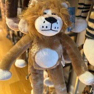Adorable Tan and White Lion Plush Toy